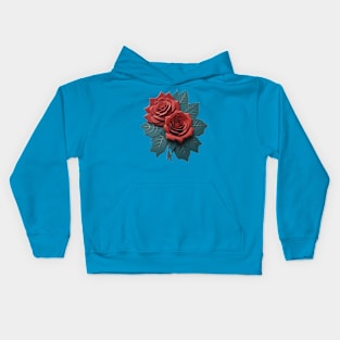 Deux fleurs rouges Kids Hoodie